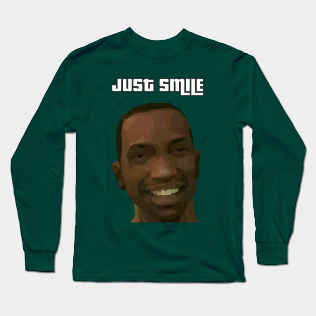 CJ Just Smile Long Sleeve T-Shirt by Vish artd